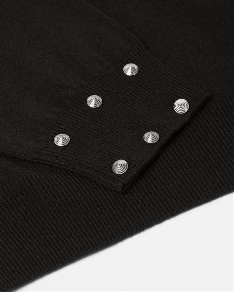 Versace Spiral Studded Cashmere Sweater for Men 